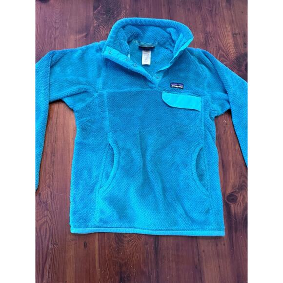 Patagonia Re-Tool Fleece Pullover Sweatshirt Jacket Womens Quarter Snap XS blue - Picture 7 of 9